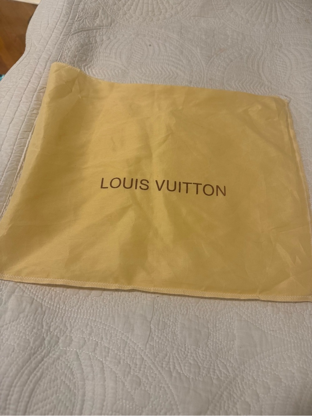 Authentic Louis Vuitton Yellow Dust Bag 14x12 Storage Bag Cover Pouch